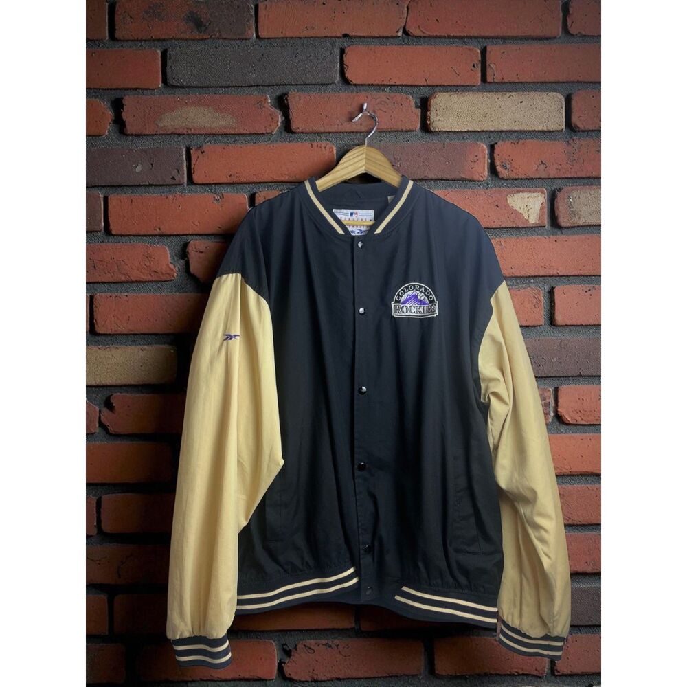 Vintage Colorado MLB Starter Style Rockies Reebok Varsity Jacket - Size XXL